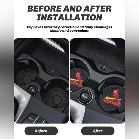 St. Louis Cardinals Car Cup Coasters NWT - Picture 4 of 8